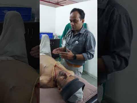 Palpation of the spleen