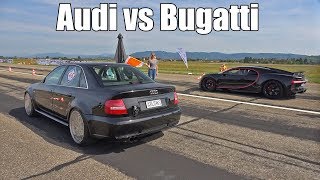 1300HP Audi S4 B5 vs 1500HP Bugatti Chiron