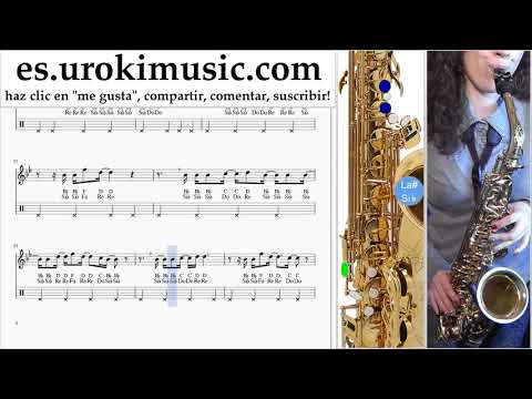 Tutorial de Saxofon (tenor) Kelly Clarkson - Broken & Beautiful (UglyDolls) Clases Notas um-i927