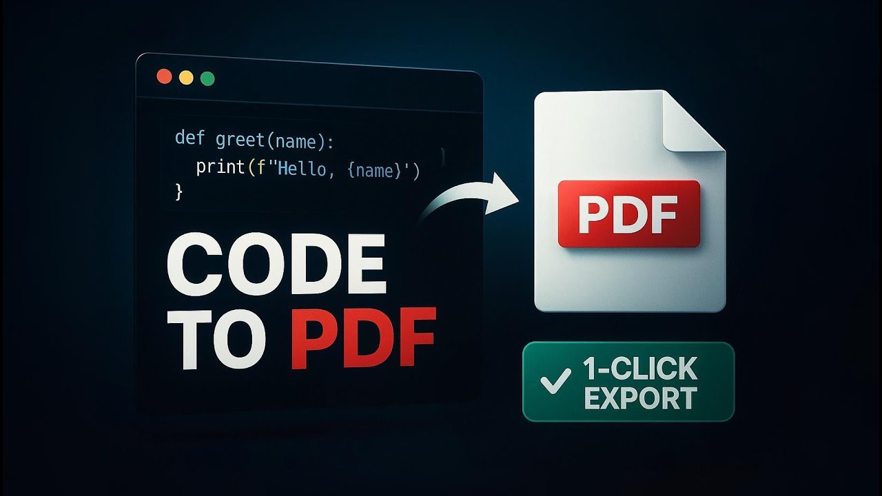 Export Code from Visual Studio Code to PDF (1-Click Method!)