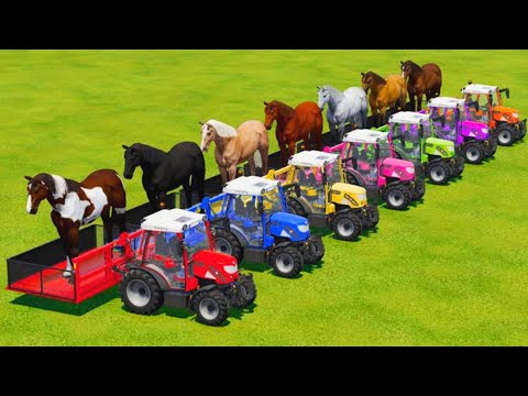 Transporting Horses With Rigi Trac Teactors And Mercedes Trucks - Farming Simulator