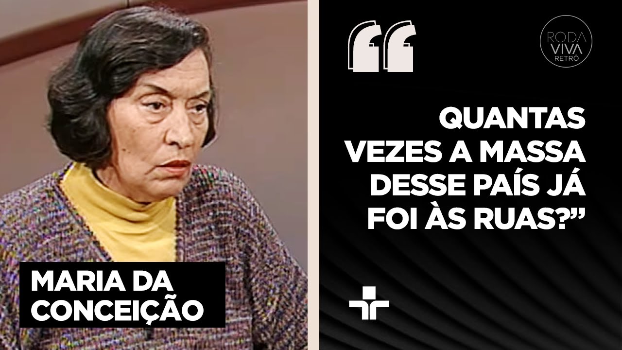 Maria da Conceição Tavares critica distribuição de renda e afirma que o Brasil regrediu socialmente