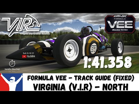iRacing Formula Vee Virginia (VIR) North Track Guide - 1:41.358 Week 2 Season 4, 2024