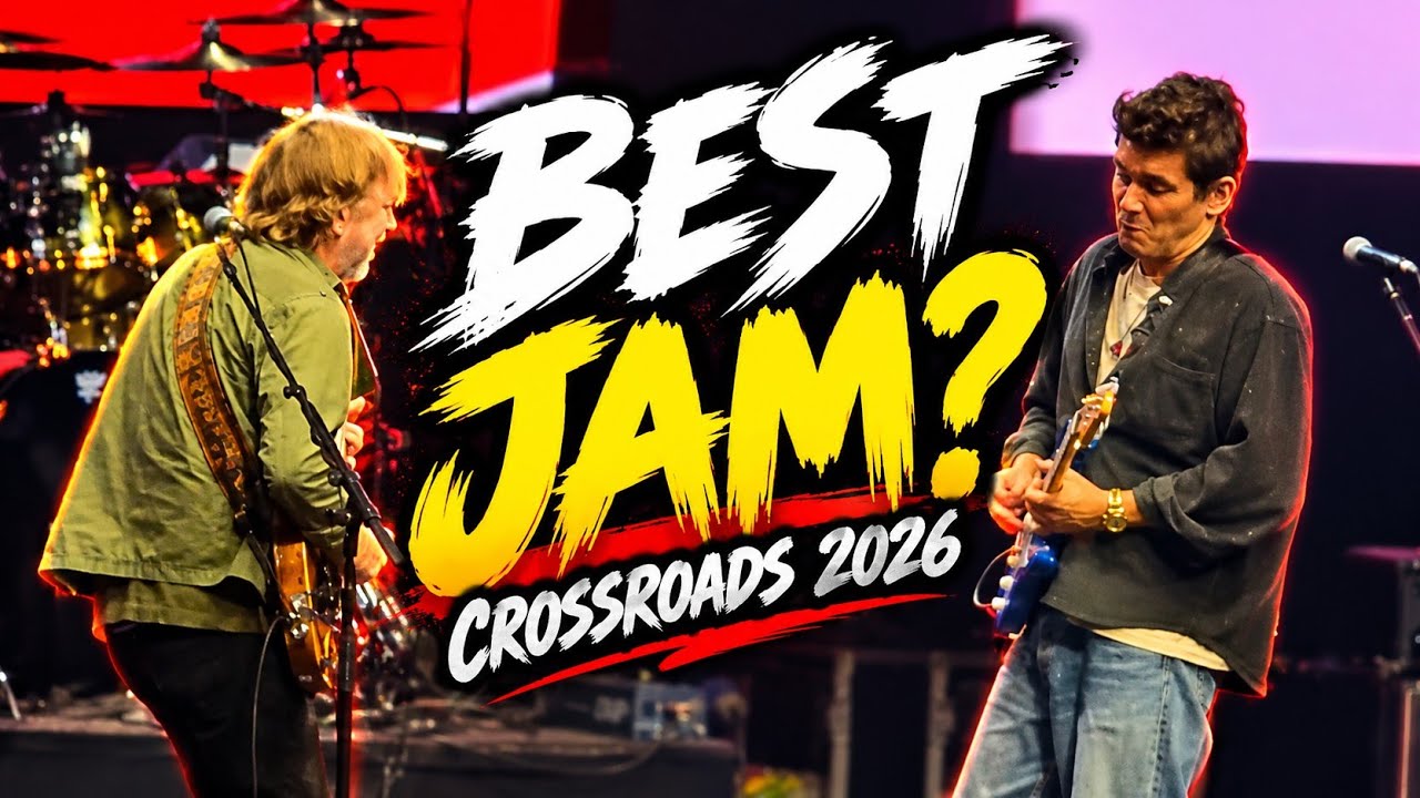John Mayer & Trey Anastasio Trading INSANE Guitar Solos 🔥 | Eric Claptons Crossroads 2026 - YouTube