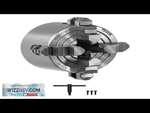 VEVOR 4 Jaw Lathe Chuck 3 Inch (80 mm) 4 Jaw Chuck 0.1 3.15 in