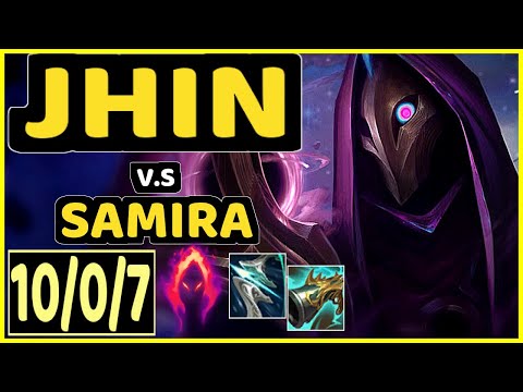 SHORTHOP (JHIN) vs SAMIRA - 10/0/7 KDA BOTTOM ADC GAMEPLAY - NA Ranked MASTER