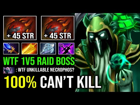 100% CAN'T KILL Double Heart Radiance 105 AoE Burning DPS Max Slotted Raid Boss Necrophos Dota 2