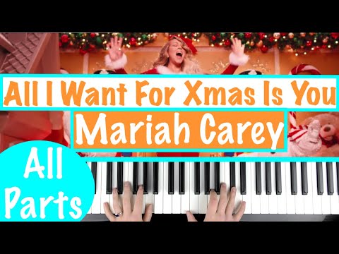 How to play ALL I WANT FOR CHRISTMAS IS YOU - Mariah Carey Piano Chords Tutorial