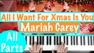 Download lagu How to play ALL I WANT FOR CHRISTMAS IS YOU - Mariah Carey Piano Chords Tutorial mp3