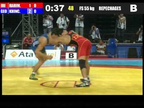 55kg - Hassan Rahimi (IRI) vs Vladimer Khinchegashvili (GEO) 2011 world championship