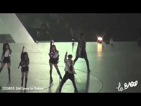 Fancam 120805 TTS ft EXO   DJ got us falling in love again @ SM Town in Tokyo