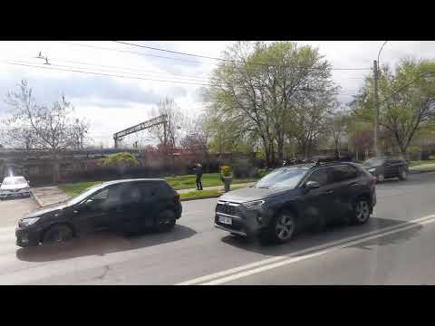 A short ride by the Astra Ikarus 415T #5277 trolleybus (route 86) on Calea Griviței