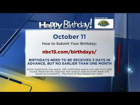 Birthdays for Tuesday, October 11
