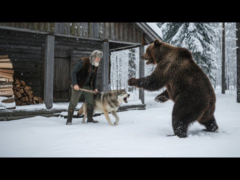 Mann rettet Wolf und wird vom Rudel vor einem 1000-kg-Bären gerettet – Überleben Nomaden Yakutia