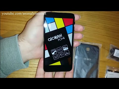 Alcatel POP 4 smartphone. 8mp, selfie flash, HD screen: unboxing & how to assemble