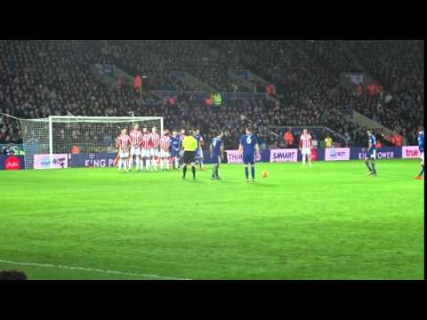Robert Huth Hilarious free kick vs Stoke City! - 23rd January 2016