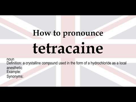 Tetracaine Hydrochloride Cas 136470