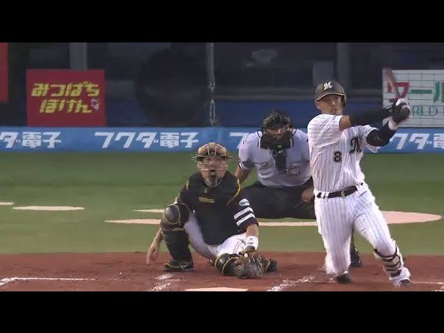 1回裏 マリーンズ3番・今江 目下負けなしのホークス帆足から先制タイムリー!! 2014/7/16 M-H