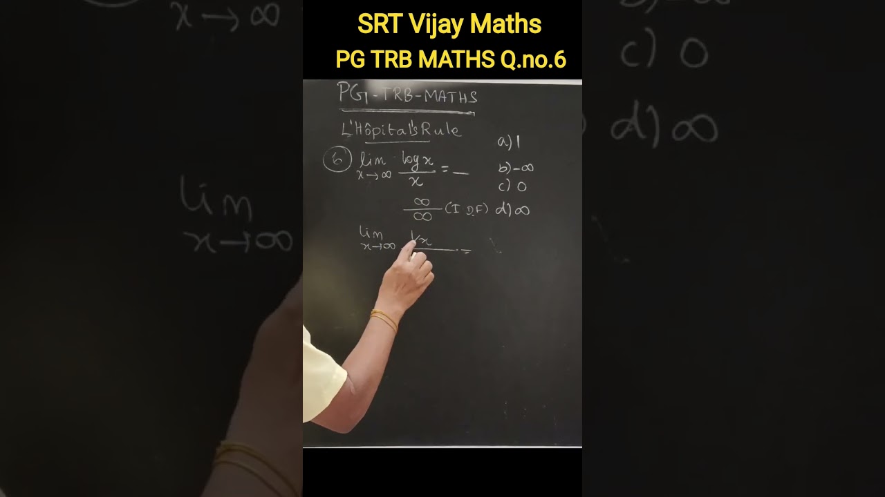 Q.no.6🔥 pg TRB MATHS 2025💥 New syllabus SRT Vijay Maths 💯