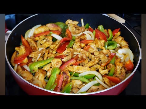 Fajitas de Pollo Receta fácil y rapida!
