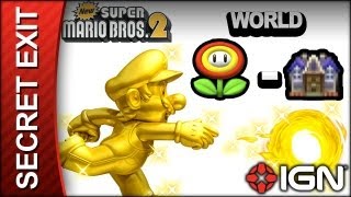 New Super Mario Bros. 2 - Secret Exit Guide - World Flower-Haunted House - Walkthrough