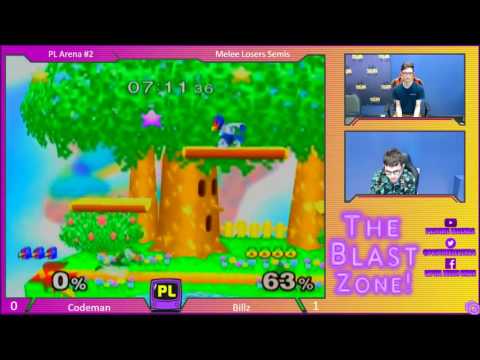 PL Arena #2 - SSBM LS: codeman (Pichu/Falco) vs Billz (Marth/Sheik)