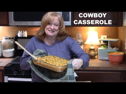 COWBOY CASSEROLE with Tater Tots,  TATER TOT CASSEROLE dinner idea RECIPE, Catherine's Plates
