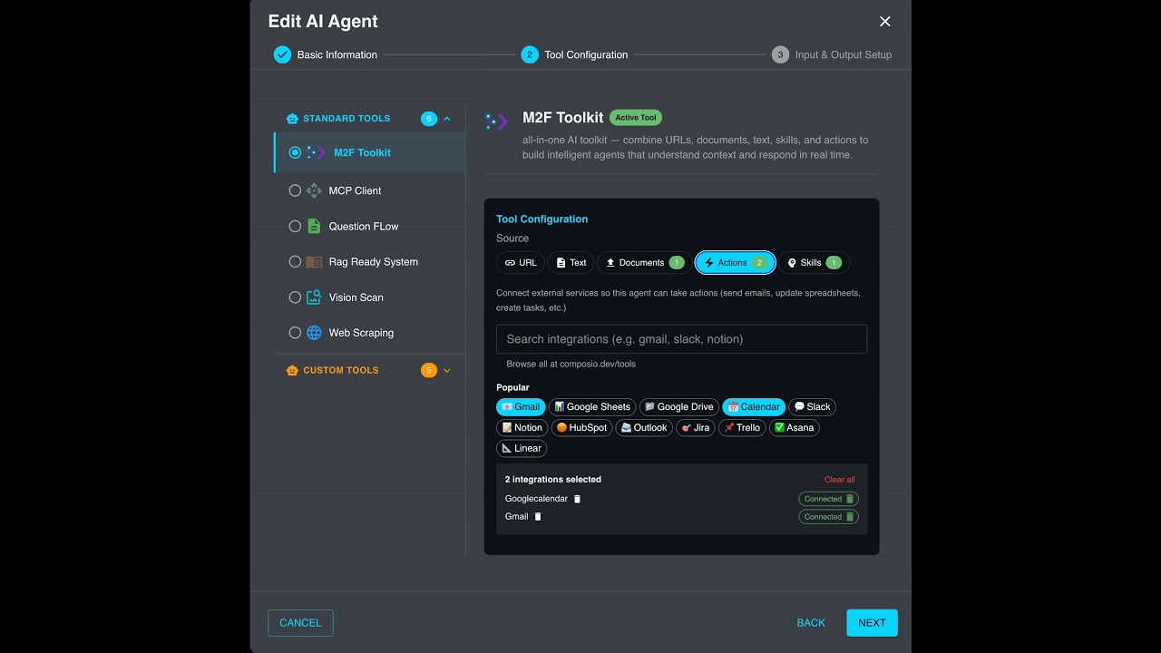 Connect your agent to 800+ apps