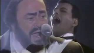 Video thumbnail of "FREDDIE MERCURY E LUCIANO PAVAROTTI IN "NESSUN DORMA""