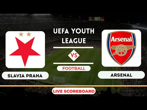 Live : Slavia Praha U19 vs Arsenal U19 | UEFA Youth League | Football Live Score Update
