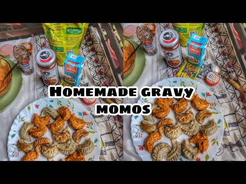 Gravy Momos Ghar Pe 10min mai 😍| Homemade gravy momos | Foodvoodindia | 