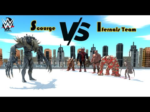 Scourge Vs Infernals Team | Animal Revolt Battle Simulator | WWE Animal