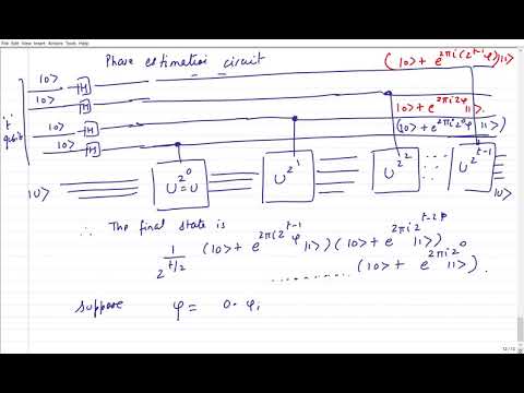 Quantum Information and Computation Lecture 30 (Quantum Fourier Transform for Phase estimation)
