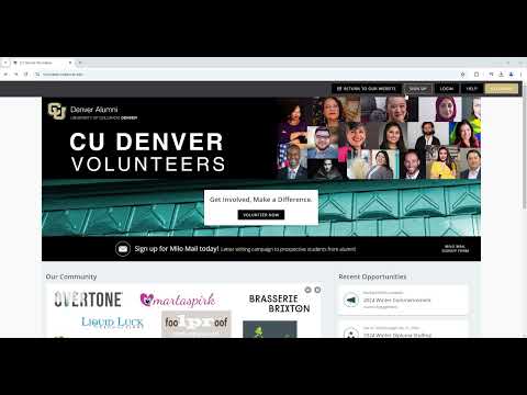 Cu Denver Volunteers Getting Started