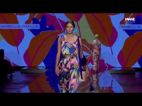 Martina Slavcheva walking for Daniella Batlle Miami Fashion Week