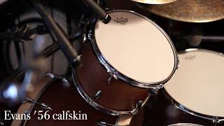 Video thumbnail for 5 different tom drum reso bottom head comparison. diplomat vs ambassador vs coated vs ebony etc... by Giulio Carmassi