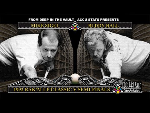 9-Ball - BUDDY HALL vs MIKE SIGEL - 1992 Rak’M Up Classic V Semi-Finals