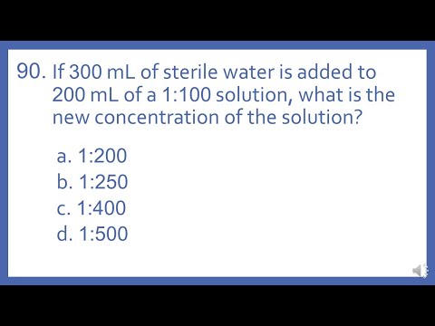 PTCB PTCE Practice Test Question 90 - Ratio Concentration Math Calculation (Pharmacy Tech Test Prep)