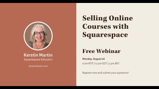 Selling Courses on Squarespace with the NEW Courses product