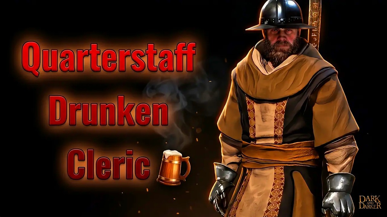 Beat Barbarians with the DRUNKEN Quarterstaff Cleric Build! Dark and Darker