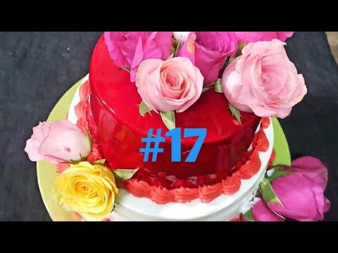 2 tier choco Vanilla #fresh cream cake with  #fresh #flower        #newly #married #couple #cake