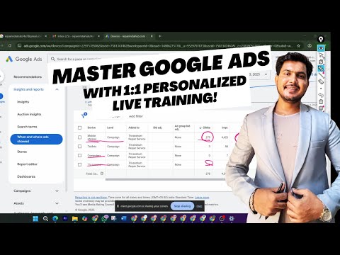 Live Google ads facebook ads Personalized Training 0nly at 9999