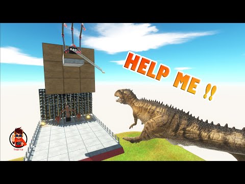Dinosours Bungee Jumping  - ARBS- Animal Revolt Battle Simulator