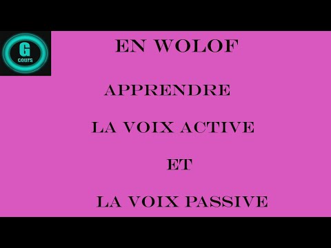 Français voix active voix passive