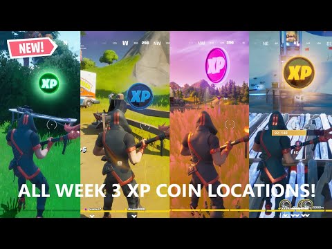 ALL XP COIN LOCATIONS WEEK 3! - Secret Challenges! (Fortnite Battle Royale)