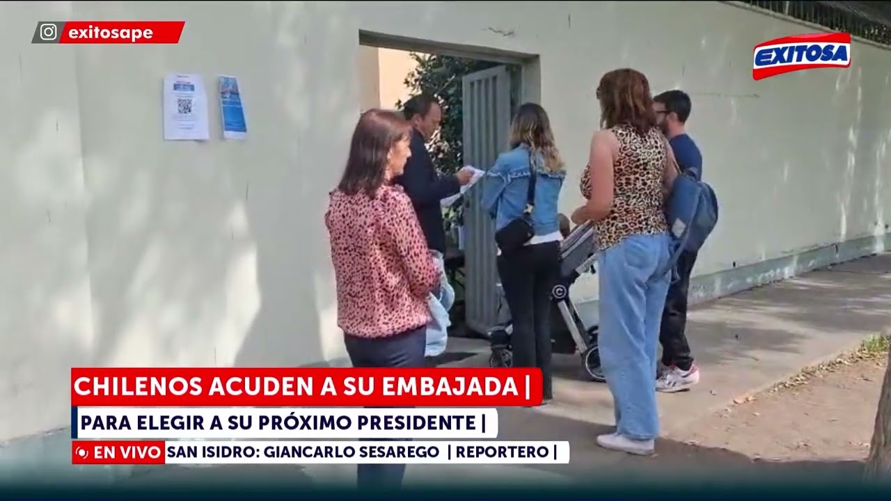 🔴🔵 Chilenos acuden a su embajada para elegir a su próximo presidente