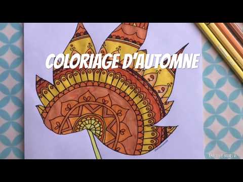 Coloriage feuille d'automne
