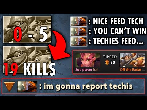 Insane feeding tactic!! you will regret for tip this techies!! [ *trash talk chat *]