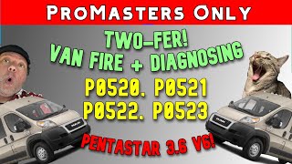 Kip's Van Fire + Pentastar V6 3.6: diagnosing P0520, P0521, P0522, P0523 codes.Oil pressure code fun