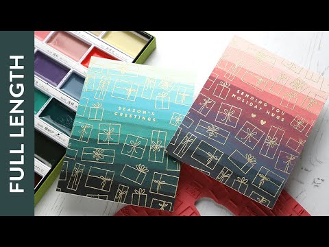 🔴 LIVE REPLAY - Holiday Card Series 2022 Day 7 - Faux Dip Dye